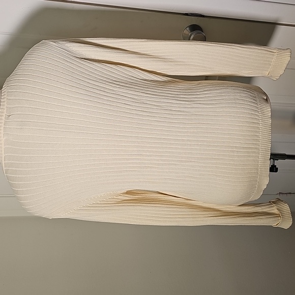PURE ALFRED SUNG Cream Cardigan Sweater Timeless Knit. SIZE LARGE - Picture 6 of 9
